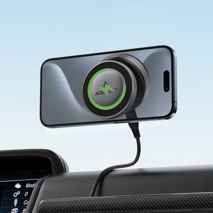Acefast E29 Magnetic Holder with Wireless Charger with Suction Cup for Dashboard/Windshield - Black_5