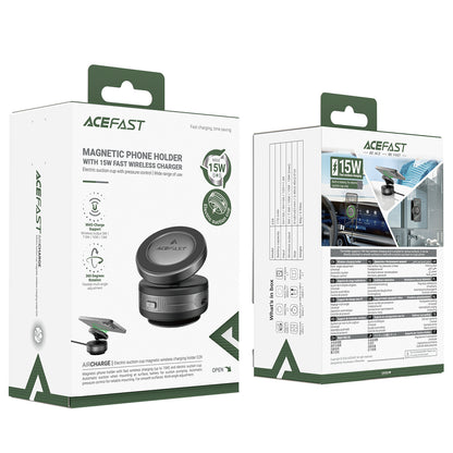 Acefast E29 Magnetic Holder with Wireless Charger with Suction Cup for Dashboard/Windshield - Black_6