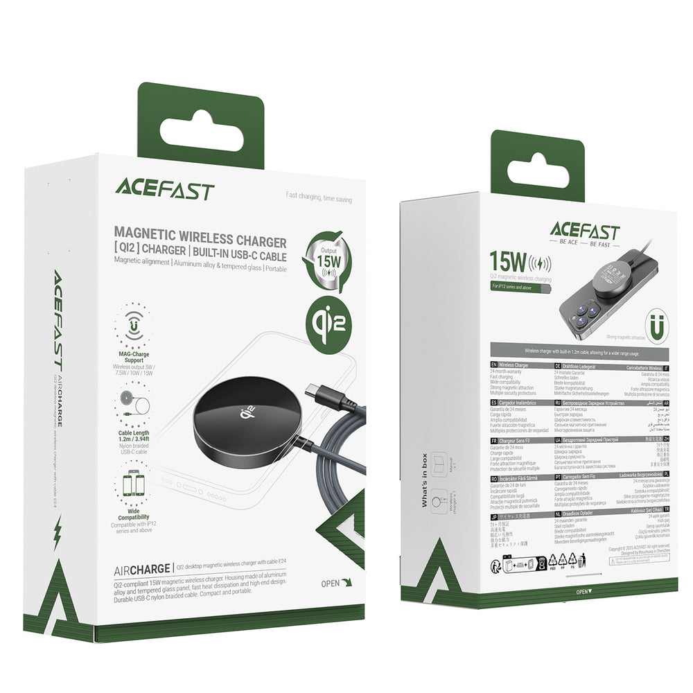 Carregador Wireless Acefast E24 / Cinza / 15W / 1.67A_6