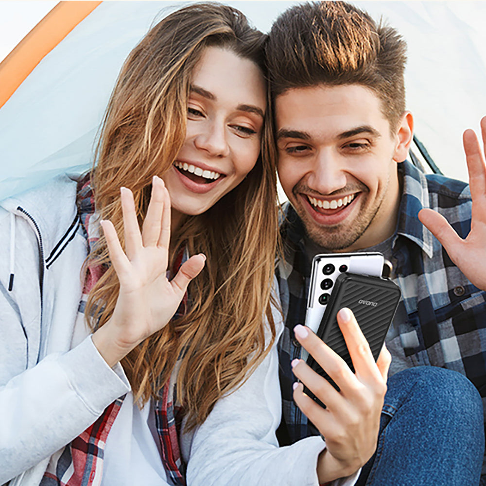 Dudao K11 10000mAh Powerbank with Built-in Cables - Black_5