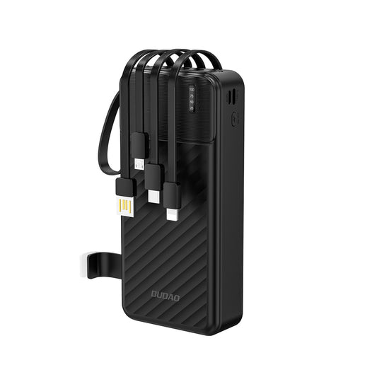 Dudao K11 Pro 20000mAh Powerbank with Built-in Cables - Black_0