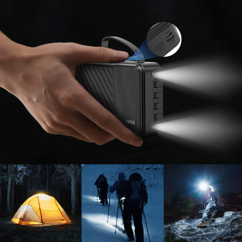 Dudao K11 Pro 20000mAh Powerbank with Built-in Cables - Black_4