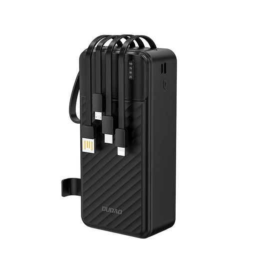 Dudao K11 Max 30000mAh Powerbank with Built-in Cables - Black_0
