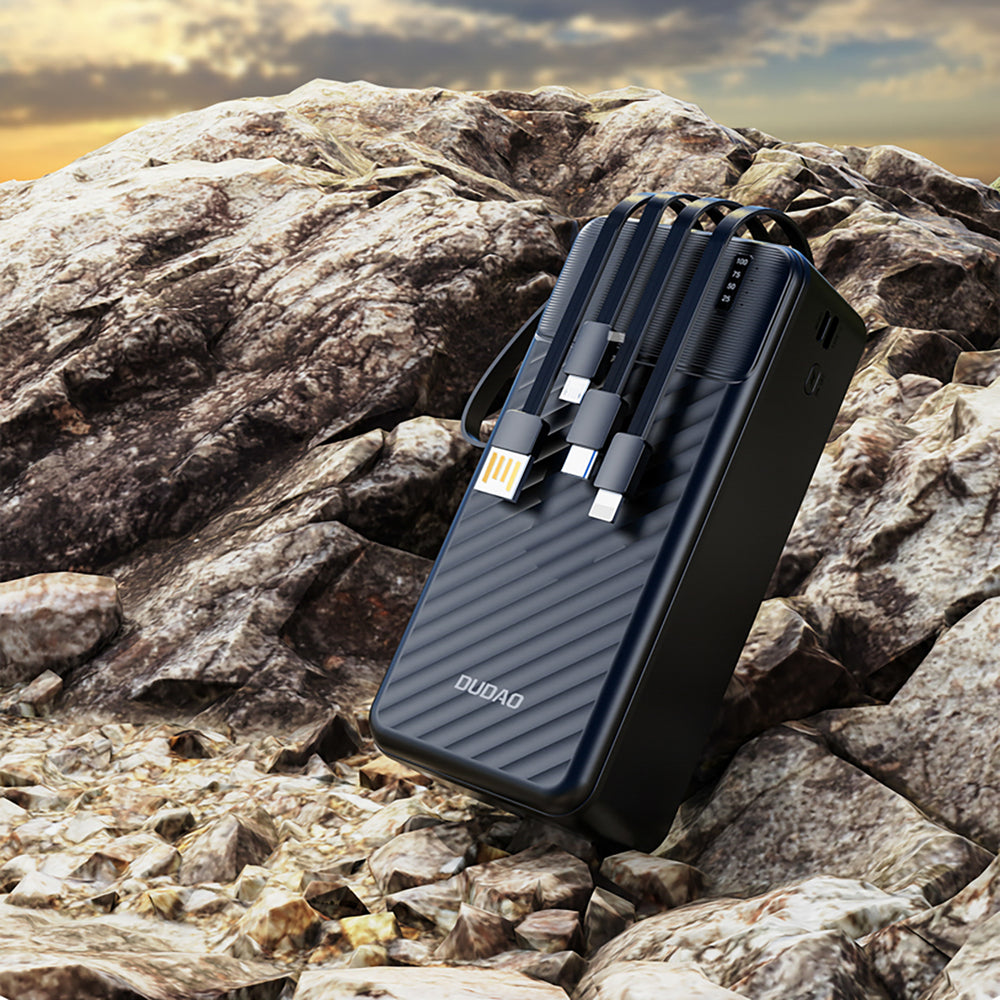 Dudao K11 Max 30000mAh Powerbank with Built-in Cables - Black_4