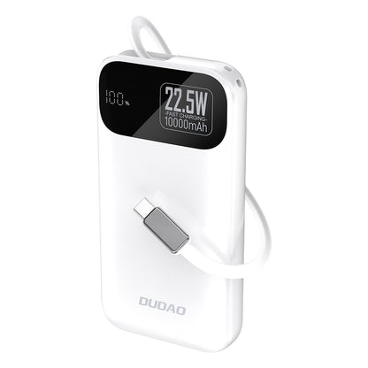 Dudao K31 10000 mAh 22.5W PD Powerbank with Built-in Cable - White_0