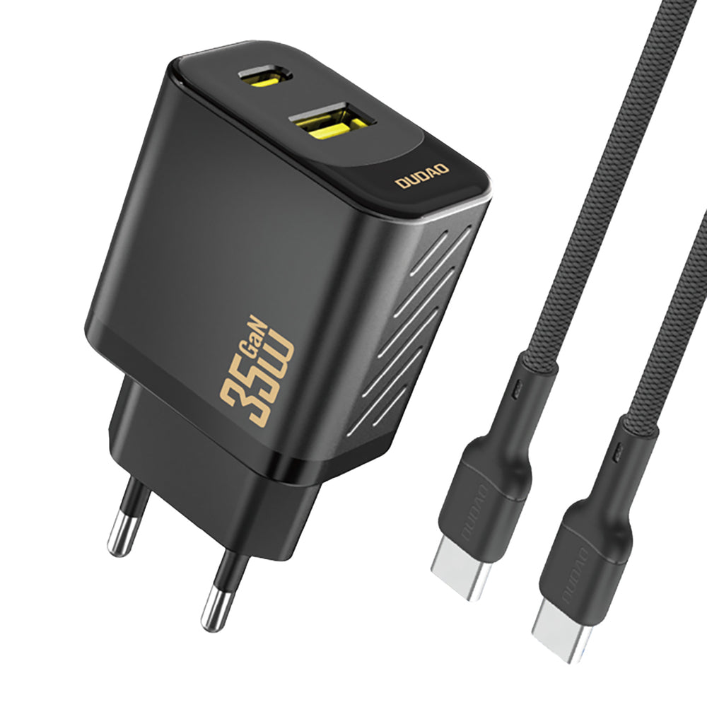 Dudao A27 MaxC 35W Wall Charger + USB-C Cable - Black_0