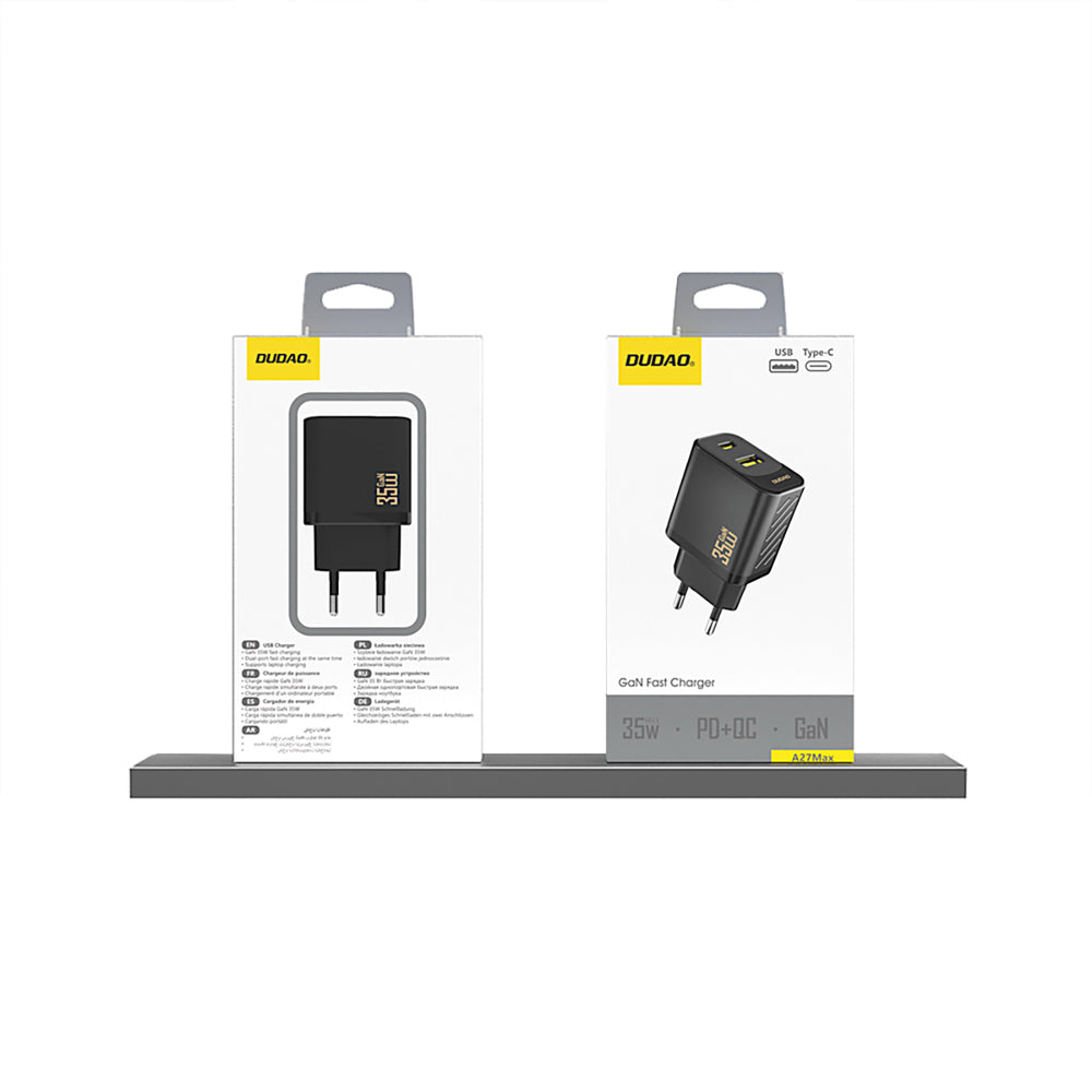 Dudao A27 MaxC 35W Wall Charger + USB-C Cable - Black_2