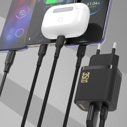 Dudao A27 MaxC 35W Wall Charger + USB-C Cable - Black_4