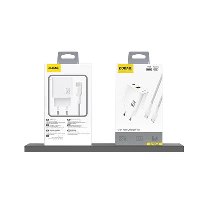 Dudao A27 MaxC 35W Wall Charger + USB-C Cable - White_2