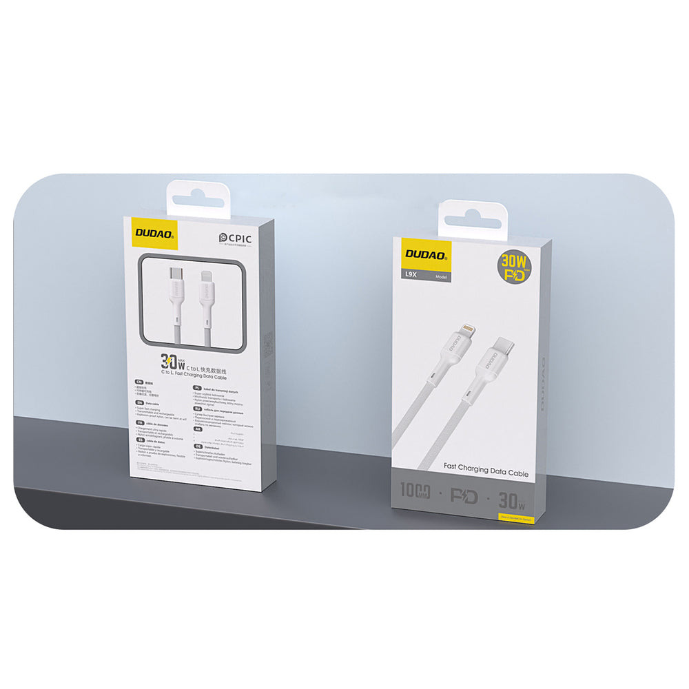 Dudao L9X 30W USB-C - Lightning Cable 2m - White_1