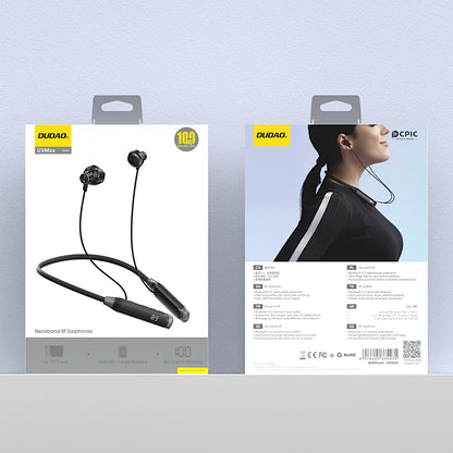 Dudao U5 Max Bluetooth Neckband Wireless Headphones - Black_4