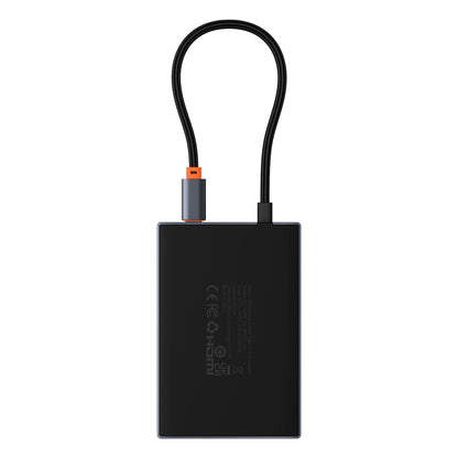 Baseus PioneerJoy 8-in-1 USB-C hub HDMI 4K@60Hz + HDMI 4K@30Hz + DisplayPort 8K@30Hz + VGA + 2 x USB-A 3.0 + 2 x USB-C - gray_0