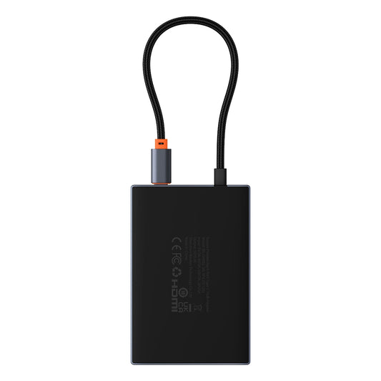 Baseus PioneerJoy 8-in-1 USB-C hub HDMI 4K@60Hz + HDMI 4K@30Hz + DisplayPort 8K@30Hz + VGA + 2 x USB-A 3.0 + 2 x USB-C - gray_0