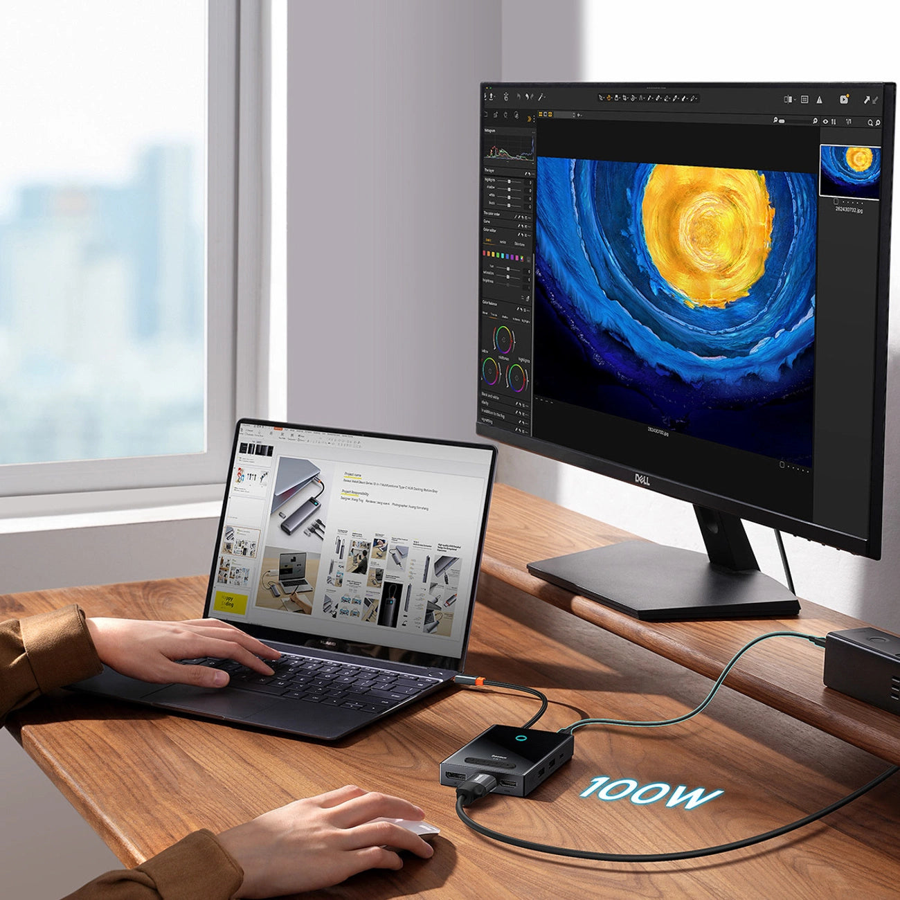 Baseus PioneerJoy 8-in-1 USB-C hub HDMI 4K@60Hz + HDMI 4K@30Hz + DisplayPort 8K@30Hz + VGA + 2 x USB-A 3.0 + 2 x USB-C - gray_9