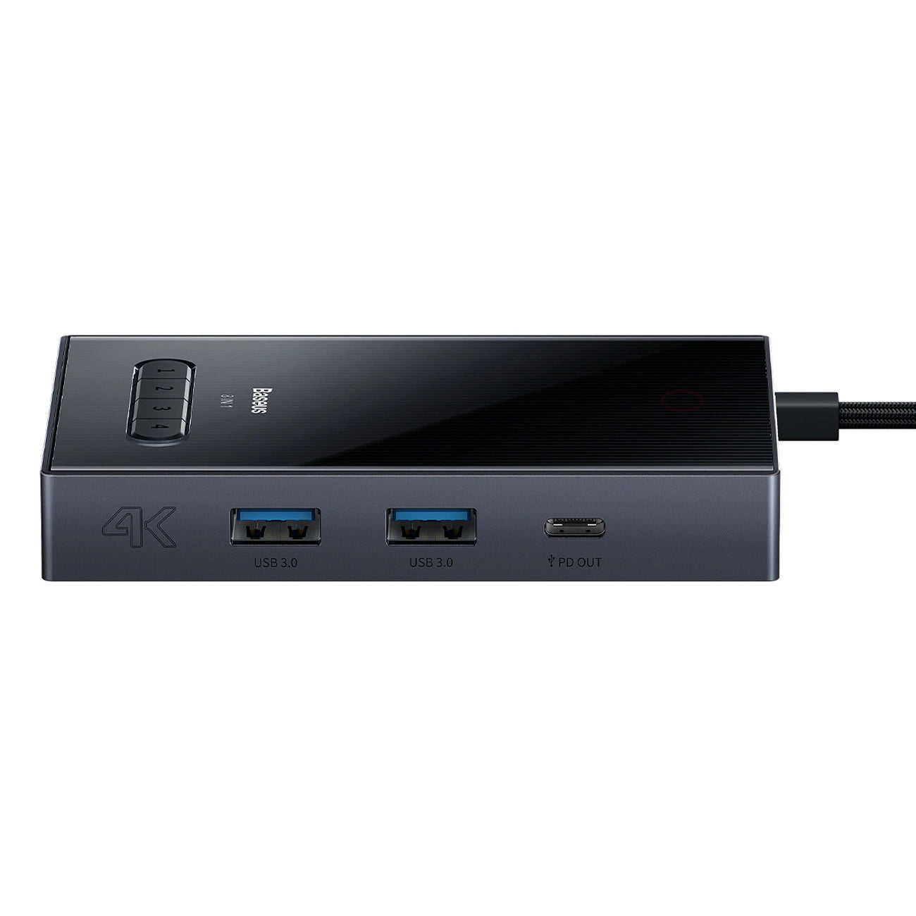 Baseus PioneerJoy 8-in-1 USB-C hub HDMI 4K@60Hz + HDMI 4K@30Hz + DisplayPort 8K@30Hz + VGA + 2 x USB-A 3.0 + 2 x USB-C - gray_1