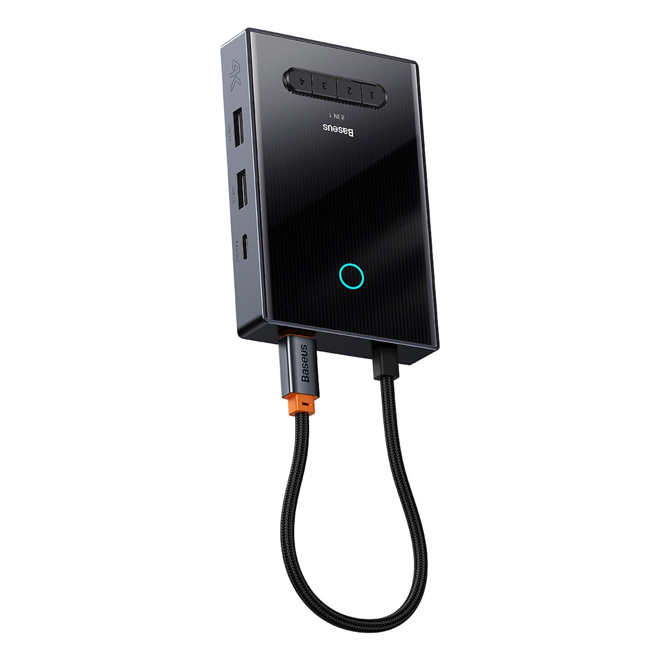 Baseus PioneerJoy 8-in-1 USB-C hub HDMI 4K@60Hz + HDMI 4K@30Hz + DisplayPort 8K@30Hz + VGA + 2 x USB-A 3.0 + 2 x USB-C - gray_2