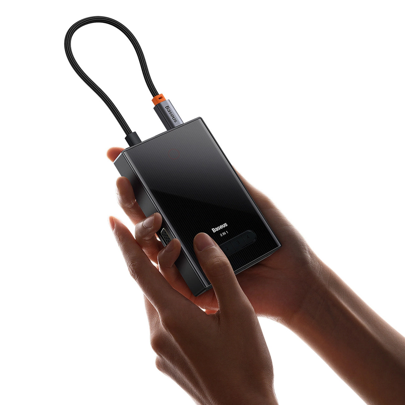 Baseus PioneerJoy 8-in-1 USB-C hub HDMI 4K@60Hz + HDMI 4K@30Hz + DisplayPort 8K@30Hz + VGA + 2 x USB-A 3.0 + 2 x USB-C - gray_3