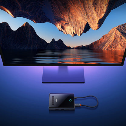 Baseus PioneerJoy 8-in-1 USB-C hub HDMI 4K@60Hz + HDMI 4K@30Hz + DisplayPort 8K@30Hz + VGA + 2 x USB-A 3.0 + 2 x USB-C - gray_7