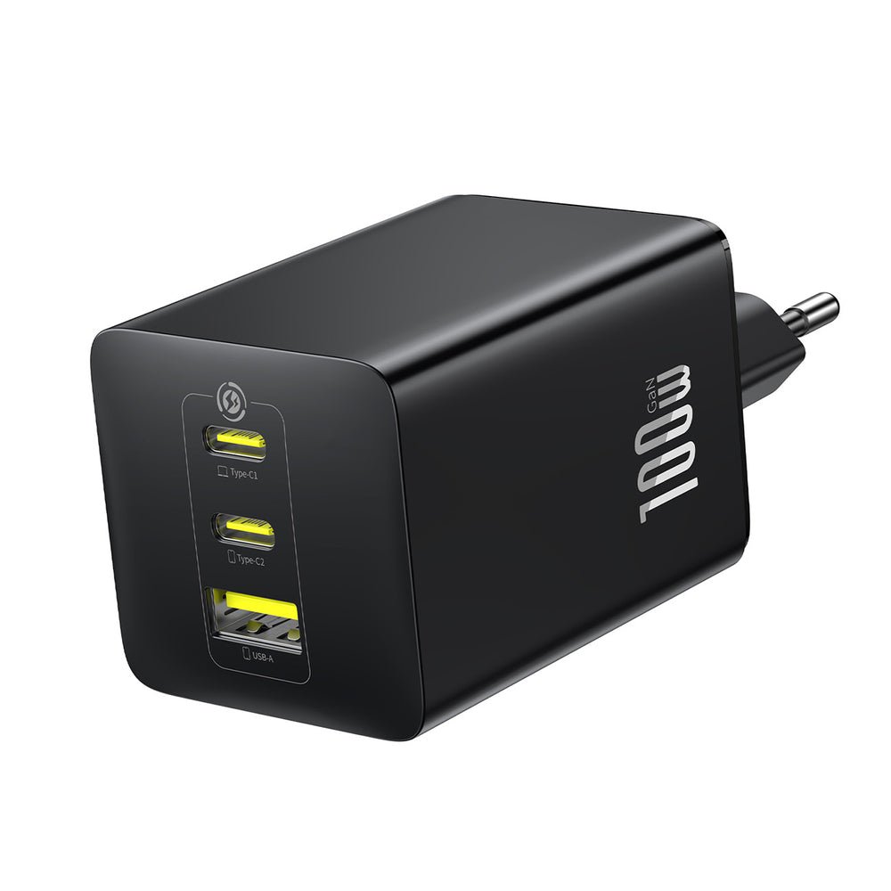 Baseus EnerFill FE11 100W Wall Charger 2 x USB-C + USB-A - Black_2