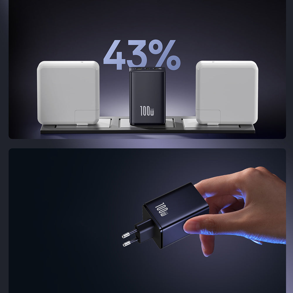 Baseus EnerFill FE11 100W Wall Charger 2 x USB-C + USB-A - Black_6