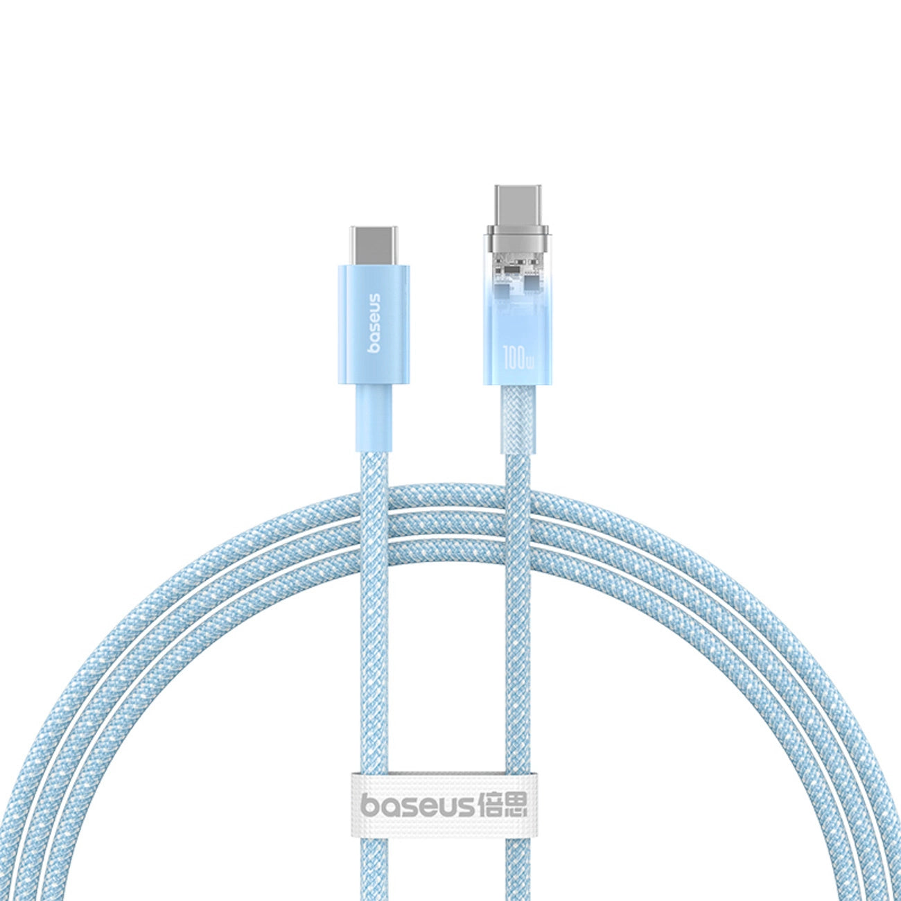 Baseus Explorer 100W USB-C - USB-C Cable with Intelligent Temperature Sensor 1m - Blue_0