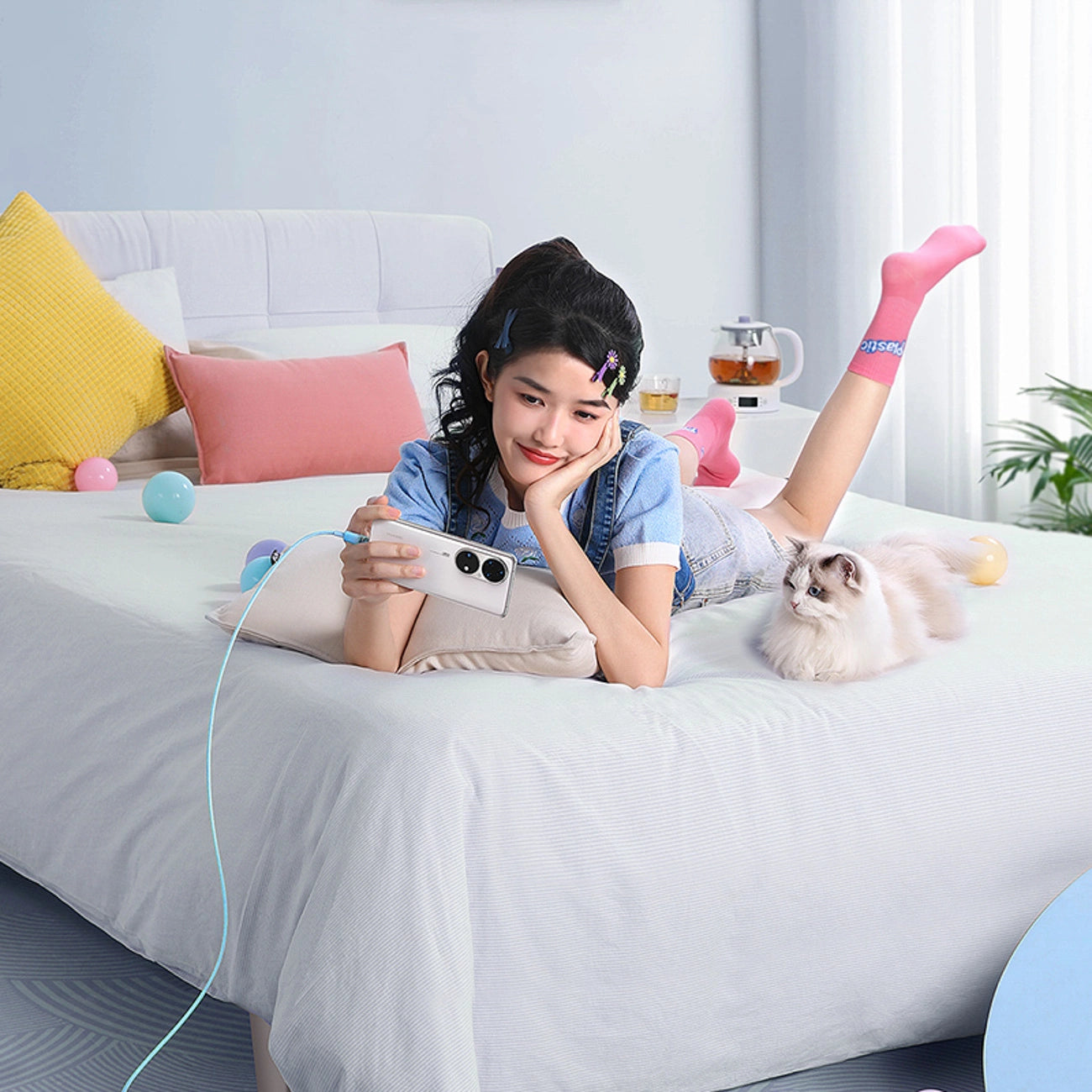 Baseus Explorer 100W USB-C - USB-C Cable with Intelligent Temperature Sensor 1m - Blue_10