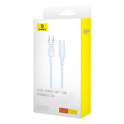 Baseus Explorer 100W USB-C - USB-C Cable with Intelligent Temperature Sensor 1m - Blue_7