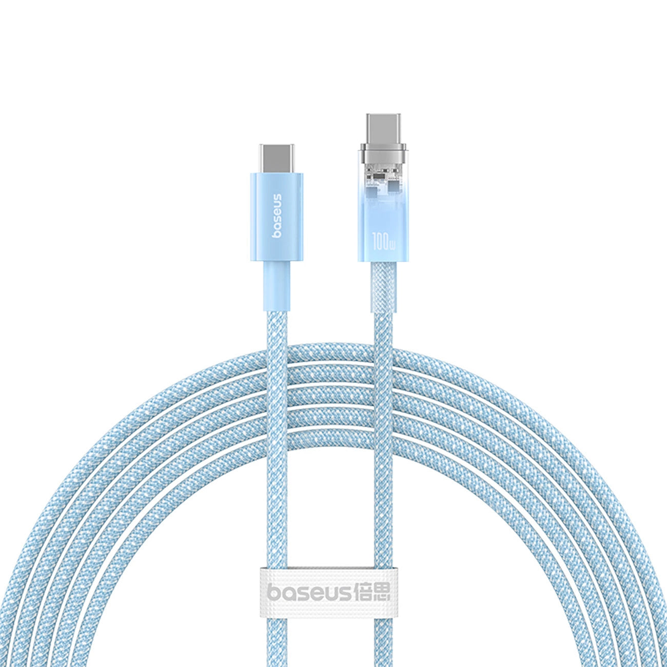 Baseus Explorer 100W USB-C - USB-C Cable with Intelligent Temperature Sensor 2m - Blue_0