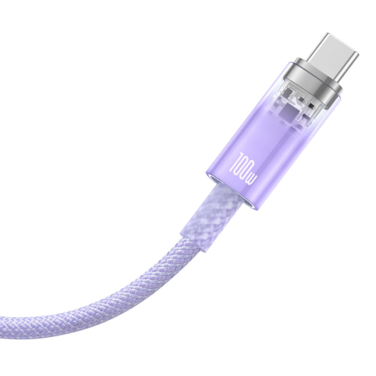 Baseus Explorer 100W USB-A - USB-C Cable with Intelligent Temperature Sensor 1m - Purple_2