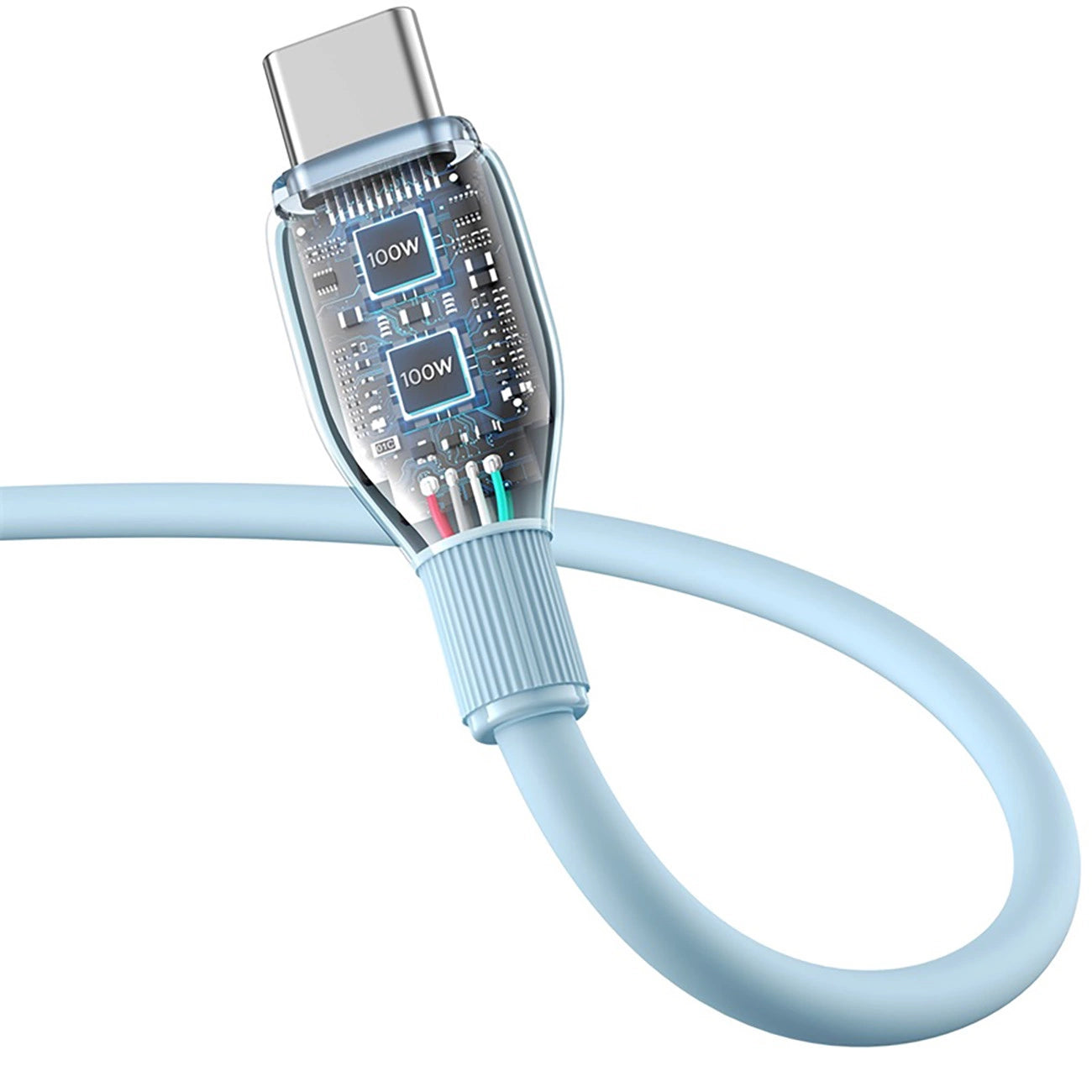 Baseus Pudding 100W USB-A - USB-C Cable 2m - Blue_3