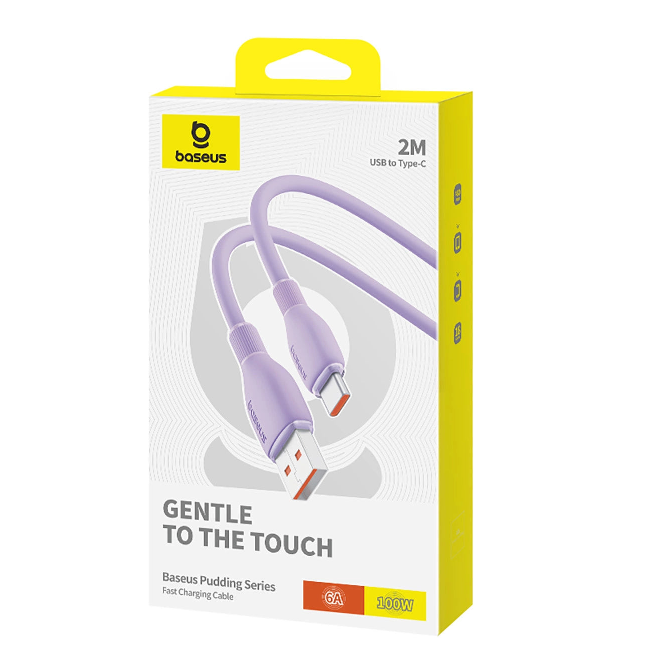 Baseus Pudding 100W USB-A - USB-C Cable 2m - Purple_10