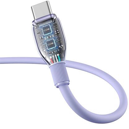 Baseus Pudding 100W USB-A - USB-C Cable 2m - Purple_3