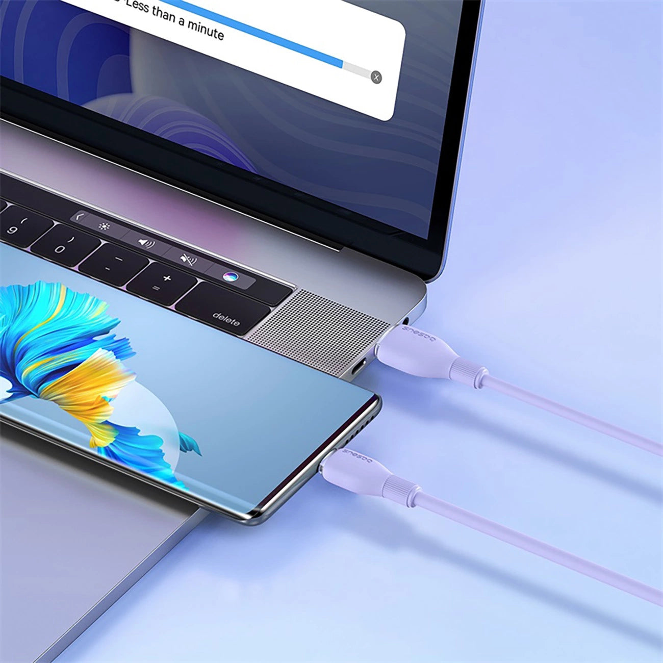 Baseus Pudding 100W USB-A - USB-C Cable 2m - Purple_7