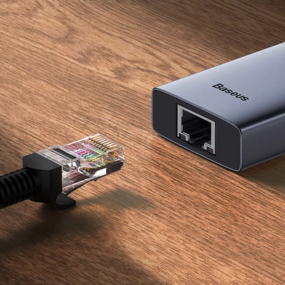 Baseus UltraJoy 4in1 USB-C Hub 3 x USB-A 3.0 + RJ45 - Gray_9