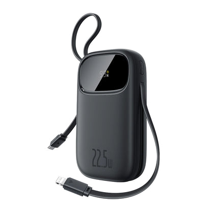 Baseus EnerFill FC31 10000mAh 22.5W Powerbank with Digital Display and 2 Built-in Cables (USB-C + Lightning) - Black_0