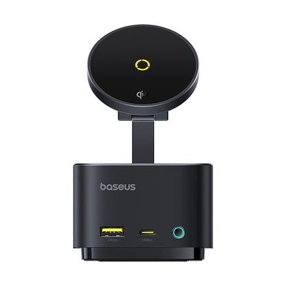 Baseus MagPro Series II 7-in-1 USB-C Hub with MagSafe-compatible Charger 15W + HDMI + USB-A + USB-C + SD/TF - Black_1