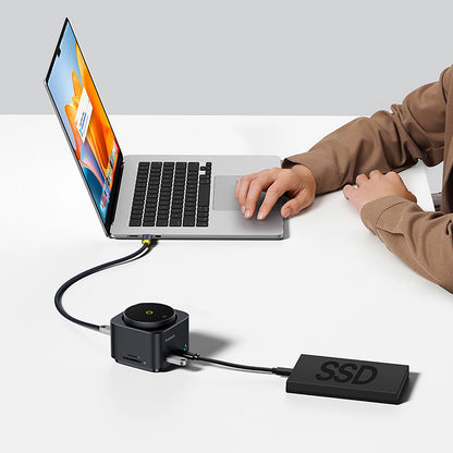 Baseus MagPro Series II 7-in-1 USB-C Hub with MagSafe-compatible Charger 15W + HDMI + USB-A + USB-C + SD/TF - Black_7