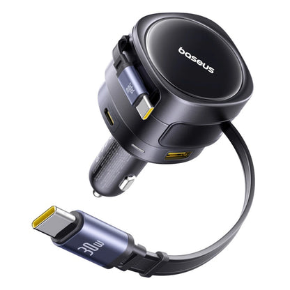 Baseus Enjoyment Max 90W Car Charger 2 x USB-C + USB-A + USB-C Cable - Black_2
