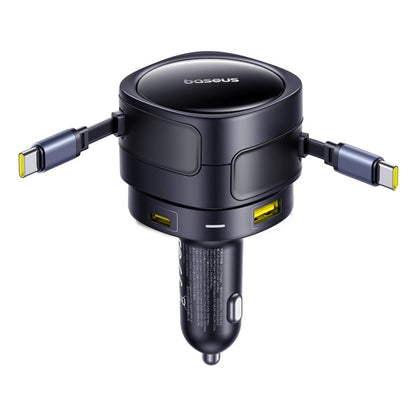 Baseus Enjoyment Max 90W Car Charger 2 x USB-C + USB-A + USB-C Cable - Black_3