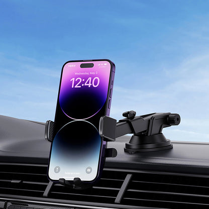 Baseus UltraControl Pro Clamp-on Car Holder with Suction Cup/Hook for Air Vent - Black_5