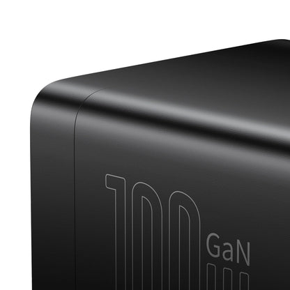 Baseus GaN3 Pro 100W EU Charging Station + 2 x USB-A + 2 x USB-C with 1m Cable Baseus Xiaobai USB-C 100W - Black_5