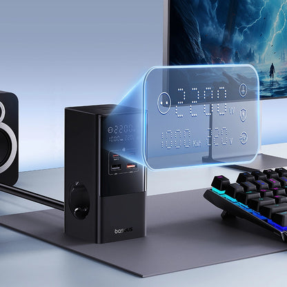 Baseus PowerCombo Tower Charging Station 100W 2 x EU + 2 x USB-A + 2 x USB-C 1.5m - Black_10