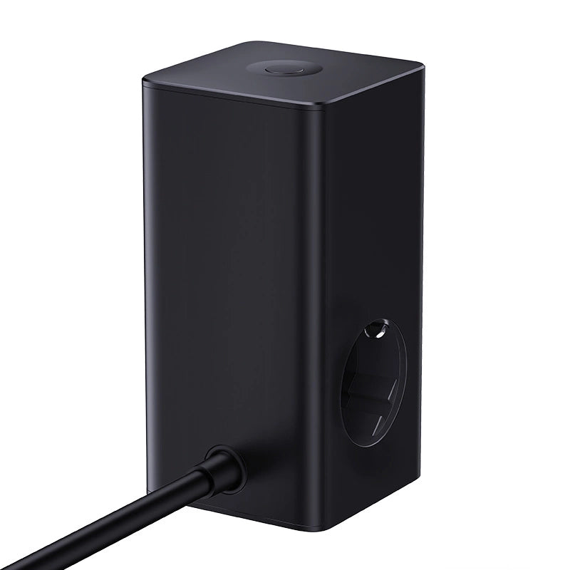 Baseus PowerCombo Tower Charging Station 100W 2 x EU + 2 x USB-A + 2 x USB-C 1.5m - Black_1