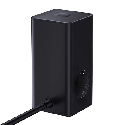 Baseus PowerCombo Tower Charging Station 100W 2 x EU + 2 x USB-A + 2 x USB-C 1.5m - Black_1