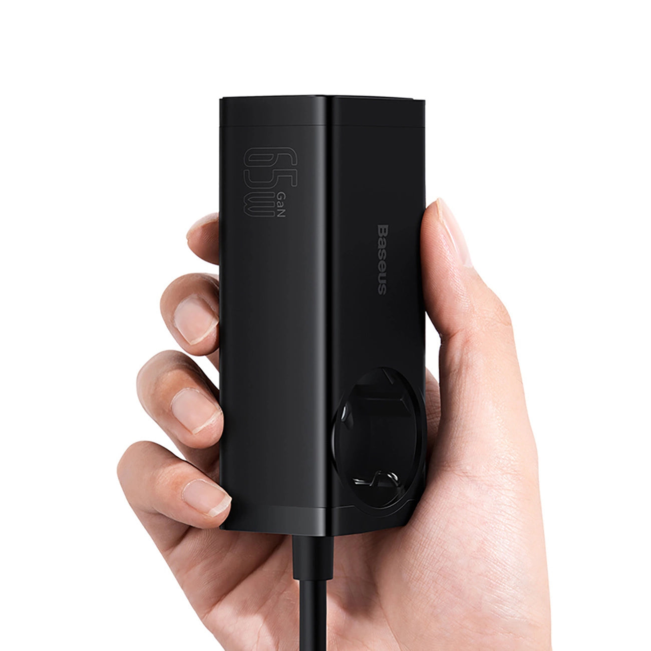Baseus GaN3 Pro 65W EU Charging Station + 2 x USB-C + 2 x USB-A with Baseus Xiaobai USB-C 100W 1m Cable - Black_3
