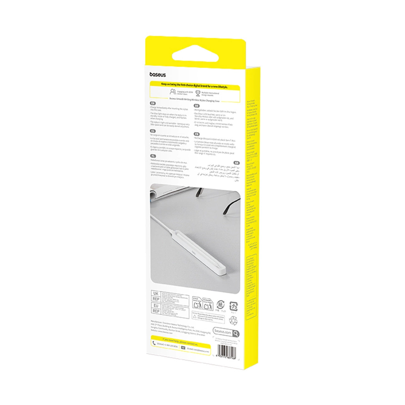 Baseus Smooth Writing Stylus Charging Case with Baseus Simple USB-C 3A Cable 30cm - White_2