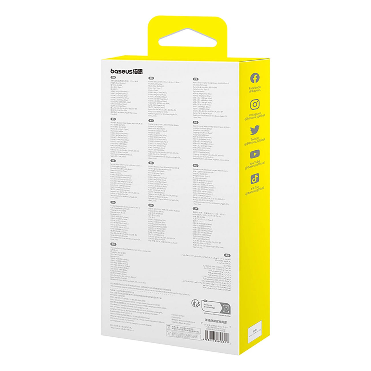 Baseus Metal Gleam II 10in1 HDMI USB-A USB-C RJ45 SD/TF Hub - Gray_7