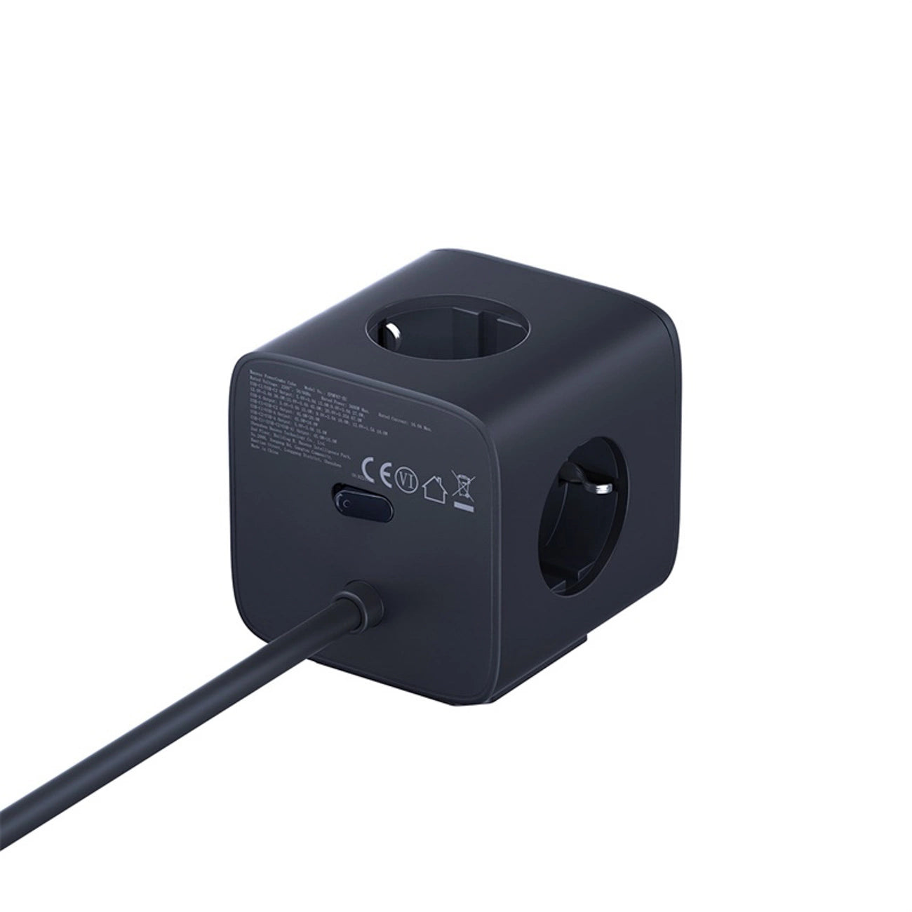Baseus EnerFill FA11 67W Power Strip, USB-A + USB-C Cube + 3 x EU Socket 1.5m - Black_3