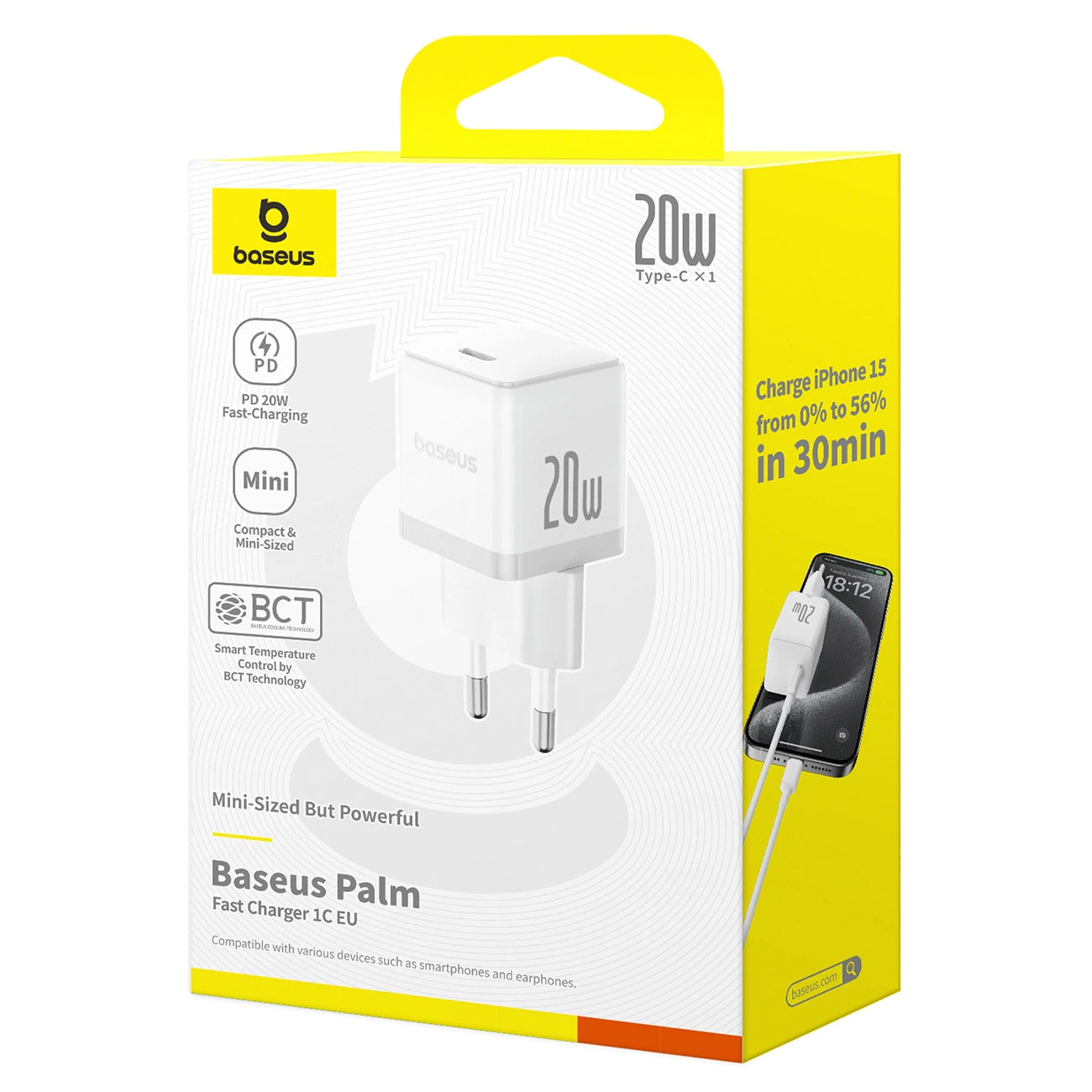 Baseus Palm 20W USB-C Wall Charger - White_6