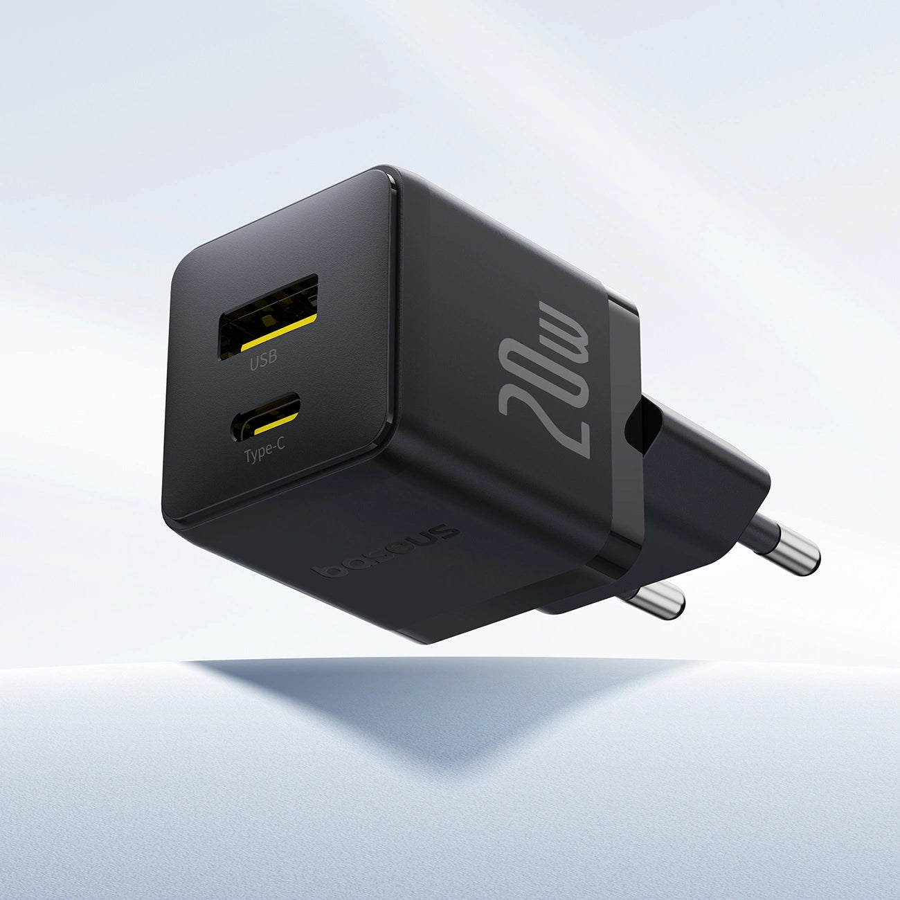 Carregador Baseus Palm USB e USB-C 20W EU / Preto / P10111608113-00_4